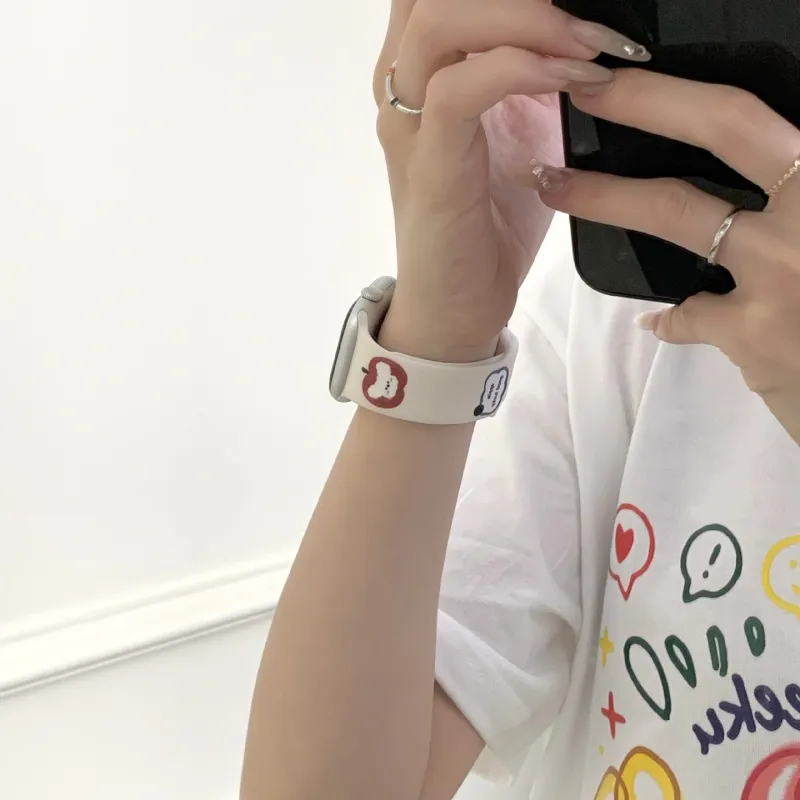 Vobafe Apple Compatibility Watch Band Silicone Material-17