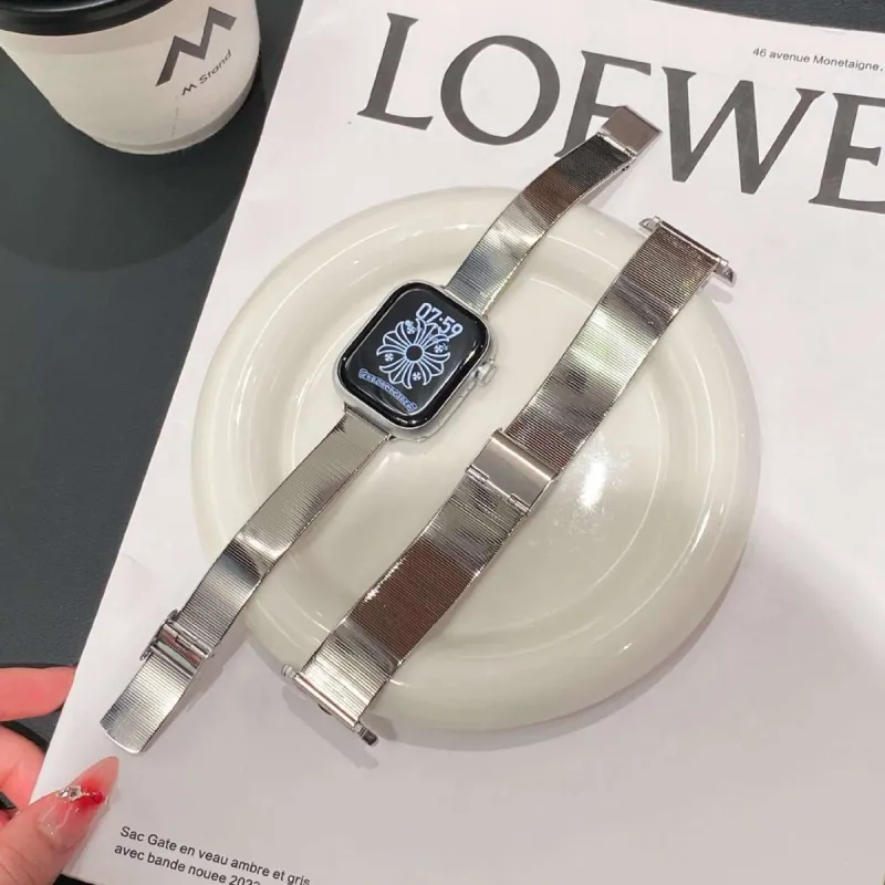 Vobafe Apple Compatibility Watch Band 210 213mm Stainless Steel Material-2