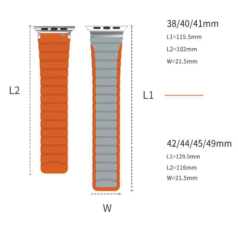 Vobafe Watch Band Apple Compatibility 245.5mm Silicone Material-1