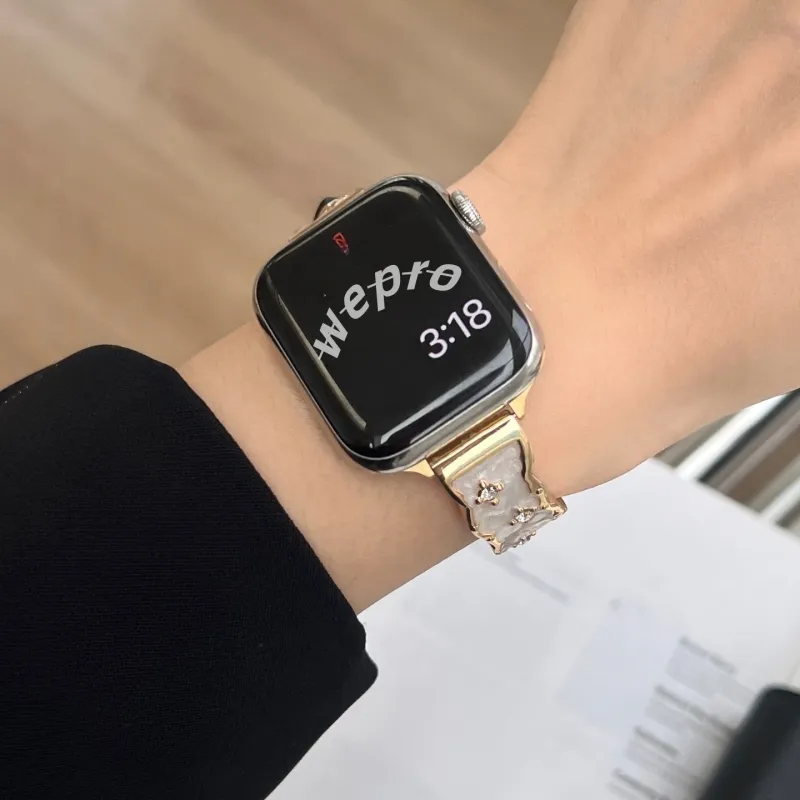 Wepro Compatibility With Apple Watch Series 10/S9 Strap 8/7/6/5/4/3 Ultra Apple Compatibility Watch Band Metal-29