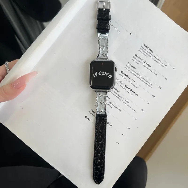 Wepro Compatibility With Apple Watch Series 10/S9 Strap 8/7/6/5/4/3 Ultra Apple Compatibility Watch Band Metal-15
