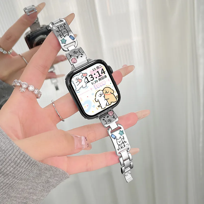 Wepro Compatibility With S10 Generation Apple Watch S9, S8, S7, SE, And Ultra 2. Apple Compatibility Watch Band Metal-4