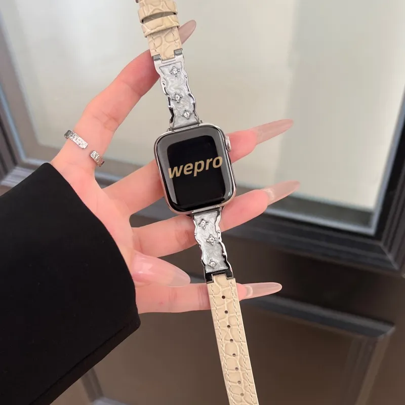Wepro Compatibility With Apple Watch Series 10/S9 Strap 8/7/6/5/4/3 Ultra Apple Compatibility Watch Band Metal-8