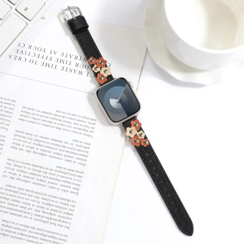 Vobafe Apple Compatibility Watch Band 44mm Genuine Leather Material-9