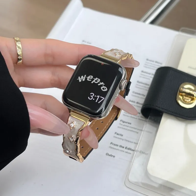 Wepro Compatibility With Apple Watch Series 10/S9 Strap 8/7/6/5/4/3 Ultra Apple Compatibility Watch Band Metal-33