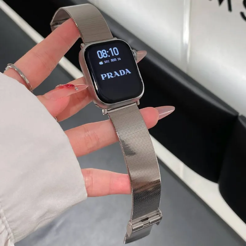 Vobafe Apple Compatibility Watch Band 210 213mm Stainless Steel Material-7