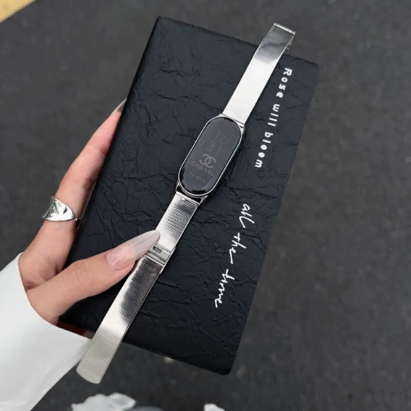 Vobafe Xiaomi Red Beige Compatibility Watch Band Metal-1