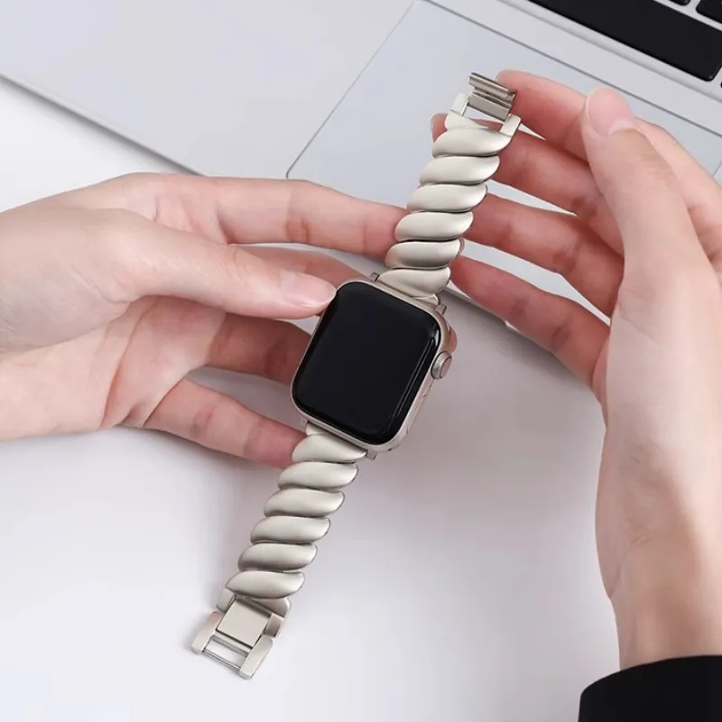 Vobafe Watch Band Apple Compatibility Stainless Steel Material-3