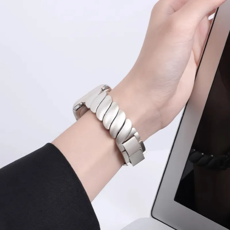 Vobafe Watch Band Apple Compatibility Stainless Steel Material-2