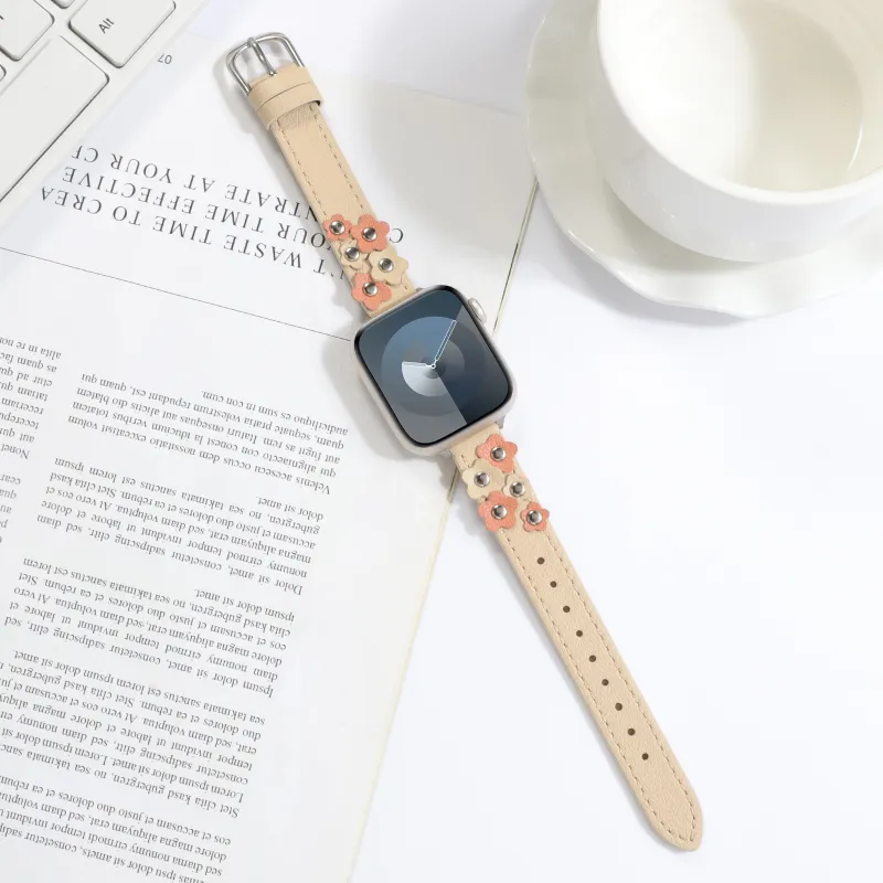Vobafe Apple Compatibility Watch Band 44mm Genuine Leather Material-1