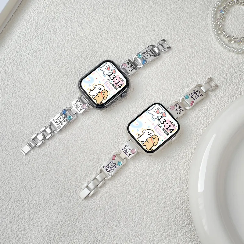 Wepro Compatibility With S10 Generation Apple Watch S9, S8, S7, SE, And Ultra 2. Apple Compatibility Watch Band Metal-6
