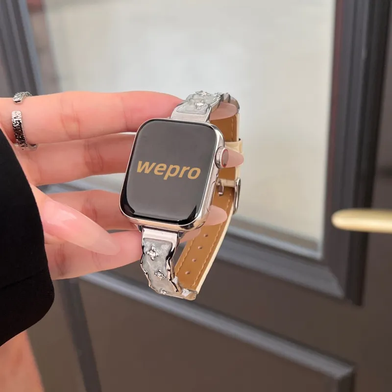 Wepro Compatibility With Apple Watch Series 10/S9 Strap 8/7/6/5/4/3 Ultra Apple Compatibility Watch Band Metal-9