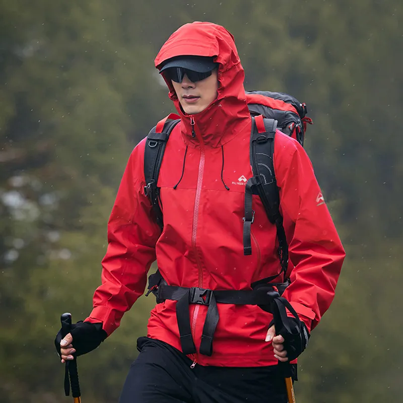 PIONEER CAMP Water Resistant Windproof Breathable Wear Resistant Water Repellent Rainproof Windbreaker Jacket Unisex-2