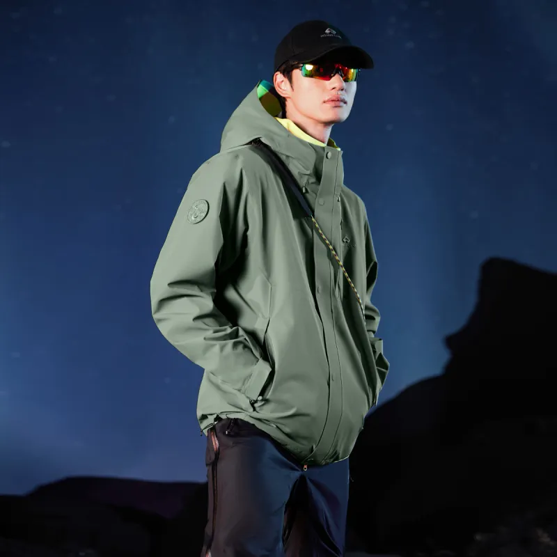 PIONEER CAMP Waterproof, Windproof, Breathable, Abrasion Resistant, Thermal, Water Repellent Windbreaker Jacket Men's-46