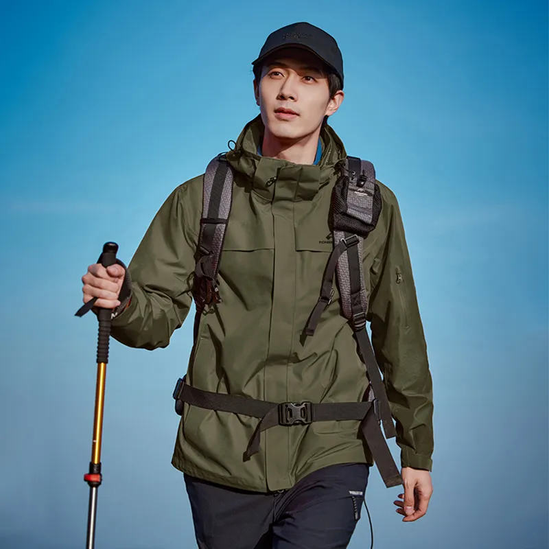 PIONEER CAMP Water-Resistant Windproof Breathable Wear-Resistant Warm Water-Repellent Windbreaker Jacket Unisex-73