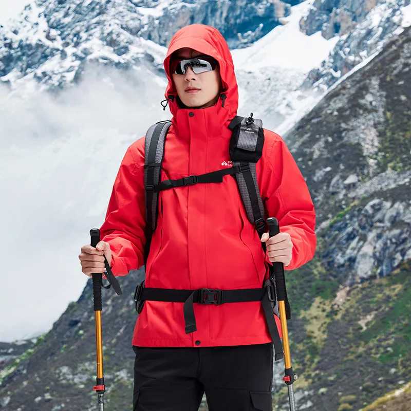 PIONEER CAMP Waterproof, Windproof, Abrasion Resistant, Thermal Windbreaker Jacket Unisex-56