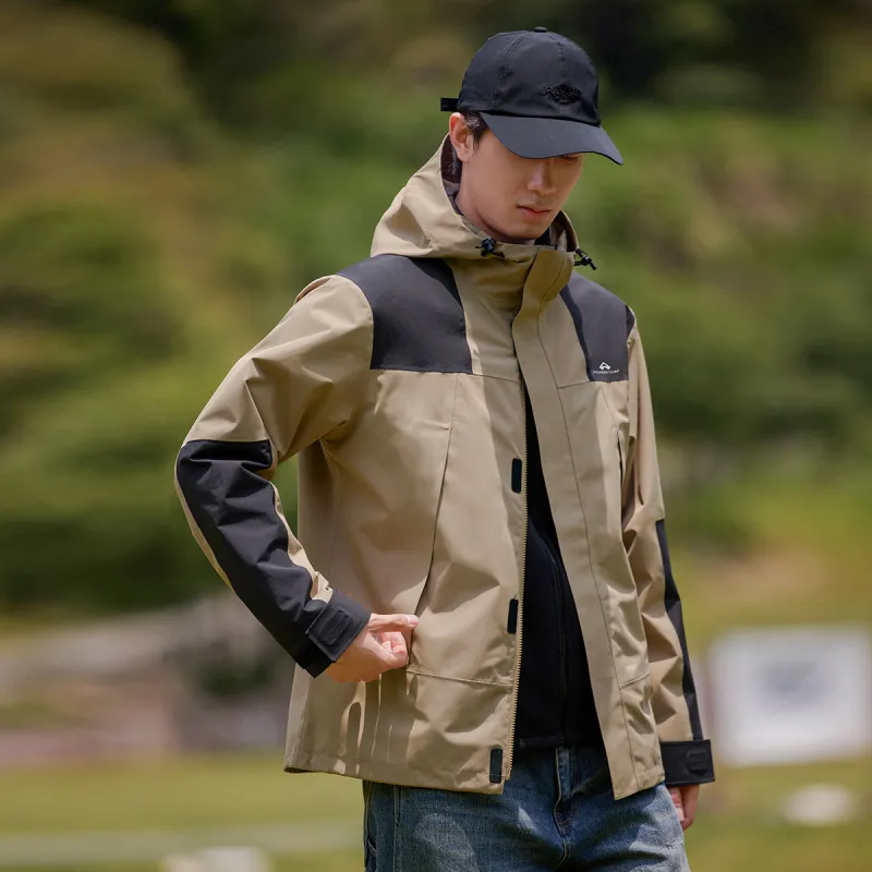 PIONEER CAMP Water Resistant Windproof Breathable Single Layer Hard Shell Windbreaker Jacket Unisex-4