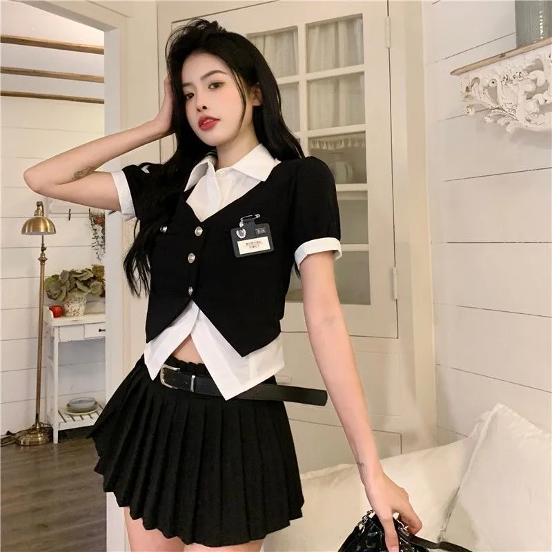 Mu Qingqing Two Piece Skirt Sets Women's-3