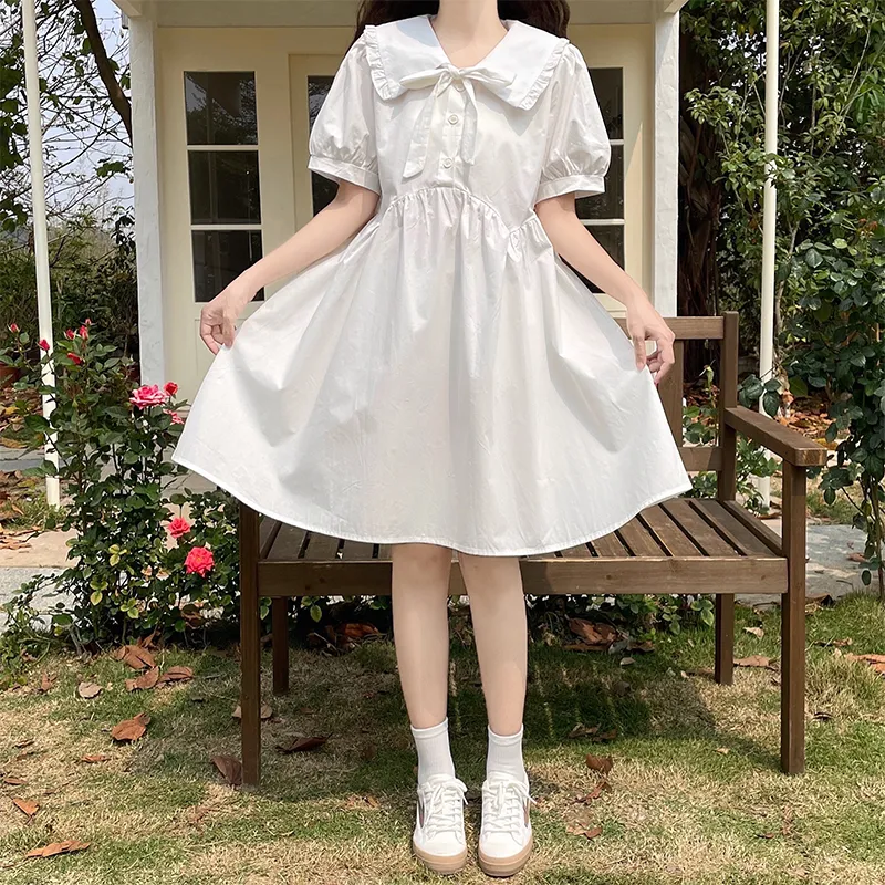 Mu Qingqing Short Sleeved Dress Women's-3