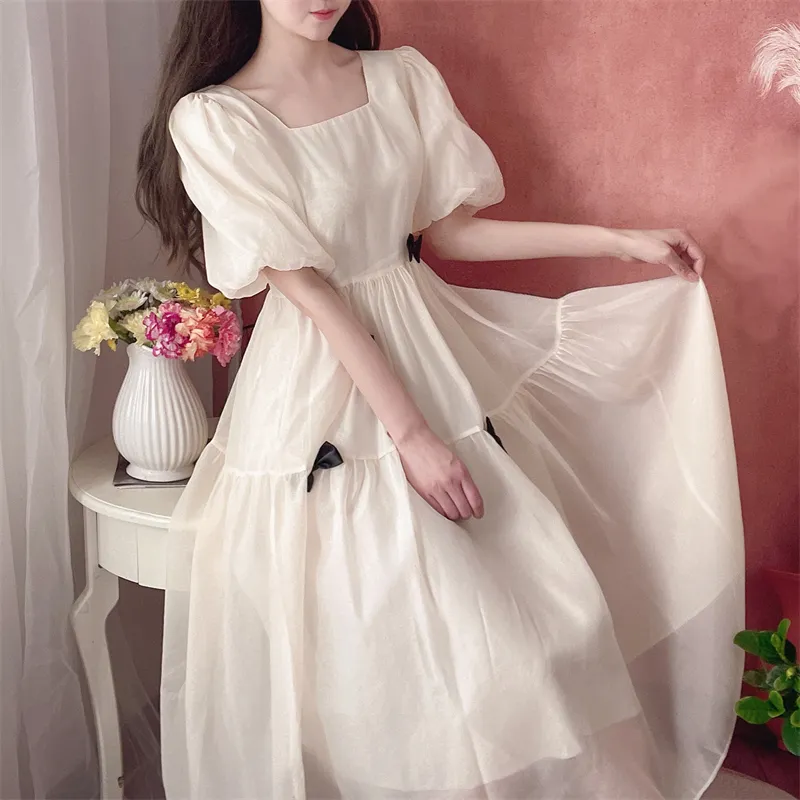Mu Qingqing Short Sleeved Dress Women's-4