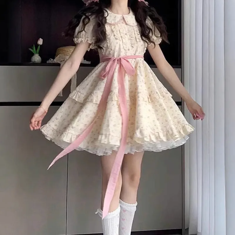 Mu Qingqing Short Sleeved Dress Women's-2