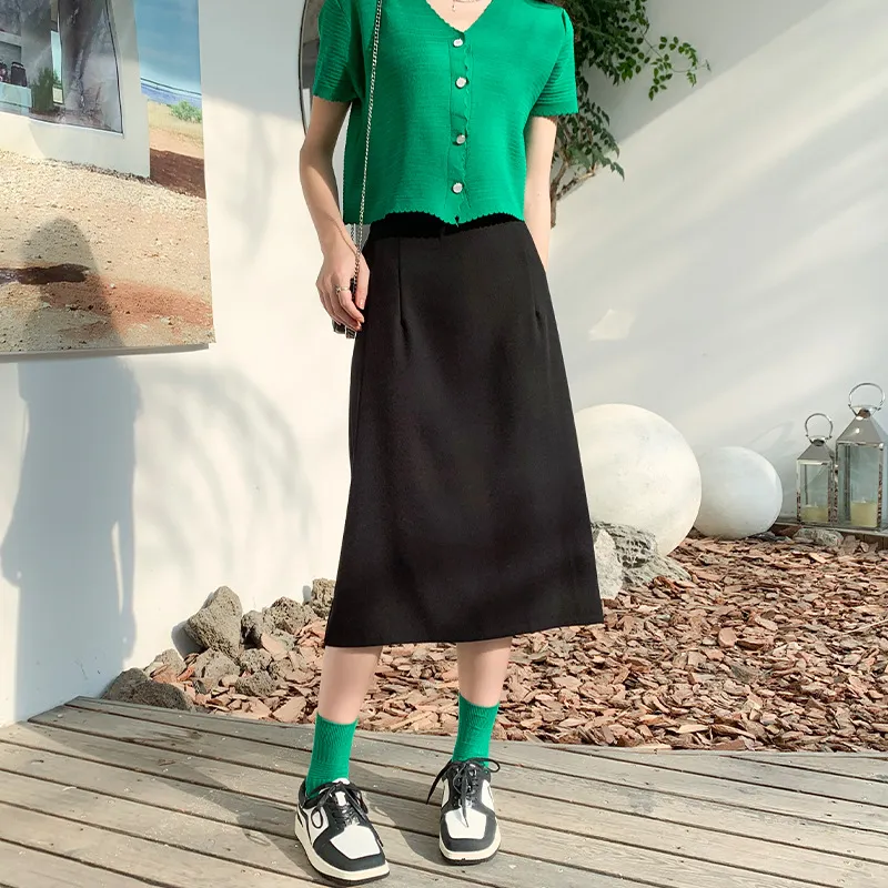 Mu Qingqing Casual Long Skirt Women's-1