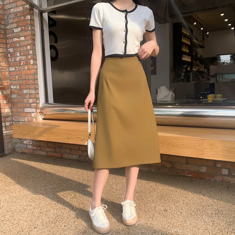 Mu Qingqing Casual Long Skirt Women's-11