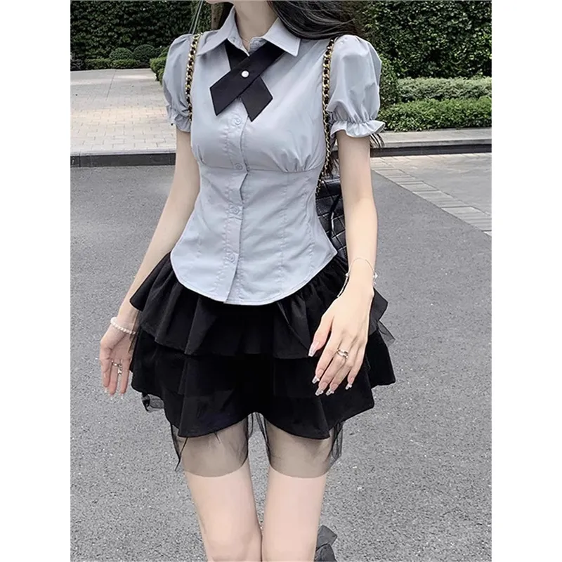 Mu Qingqing Two Piece Skirt Sets Women's-3