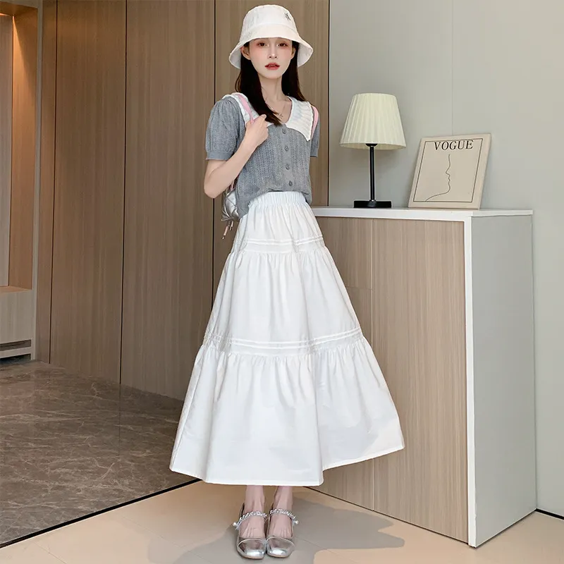 Mu Qingqing Casual Long Skirt Women's-1