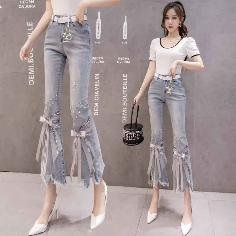 Mu Qingqing Jeans Women's Blue-1