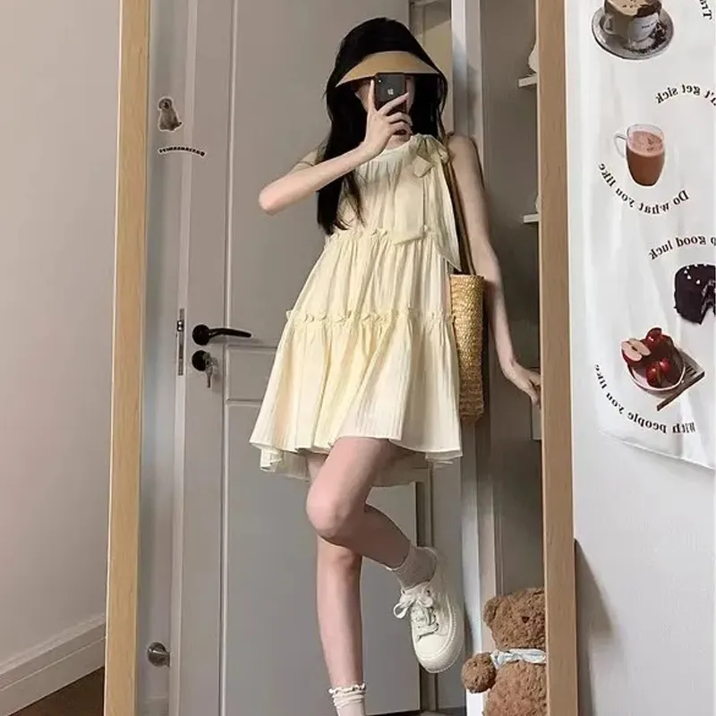Mu Qingqing Short Sleeved Dress Women's-5