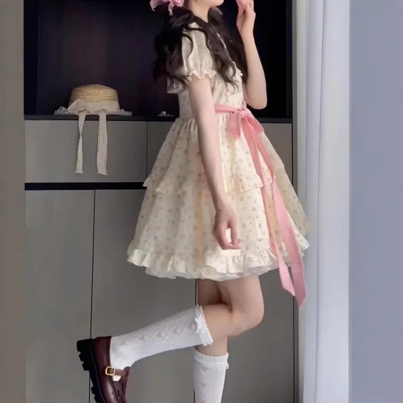Mu Qingqing Short Sleeved Dress Women's-4