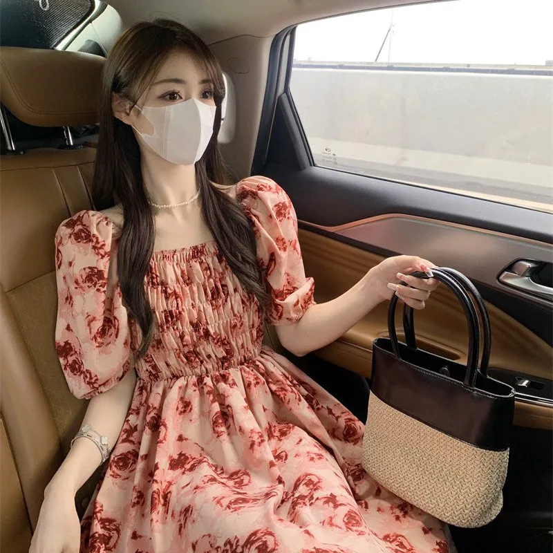 Mu Qingqing Short Sleeved Dress Women's-1