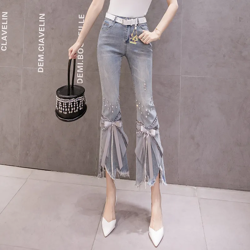 Mu Qingqing Jeans Women's Blue-2