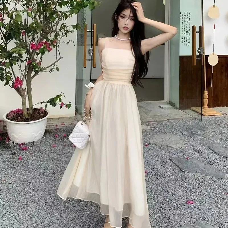Mu Qingqing Slip Dresses Women's-1