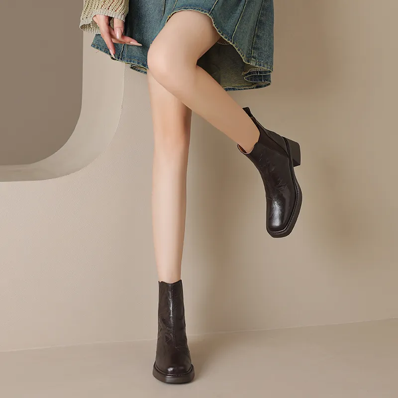 PVAJ Ankle Boots Women's White-5