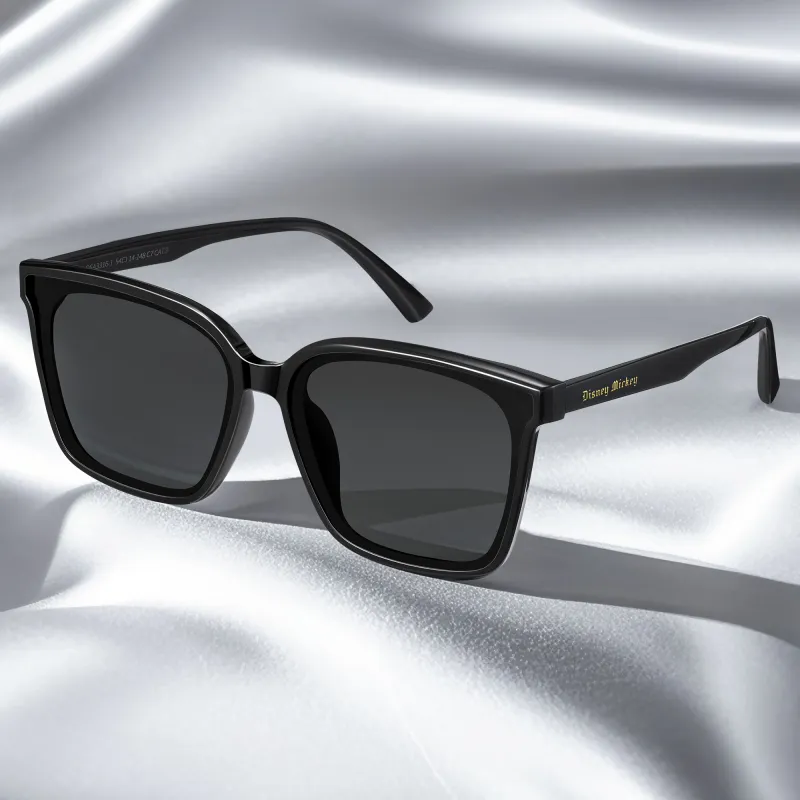 Disney Plate Frame Square Sunglasses Unisex Black-10