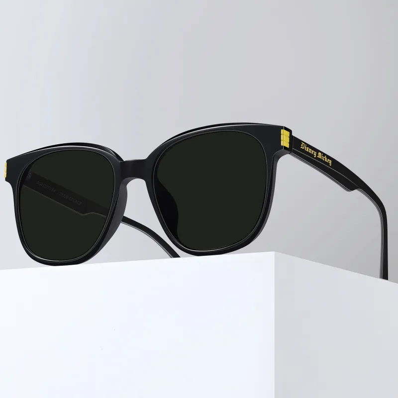 Disney Plate Frame Square Sunglasses Unisex Black-5