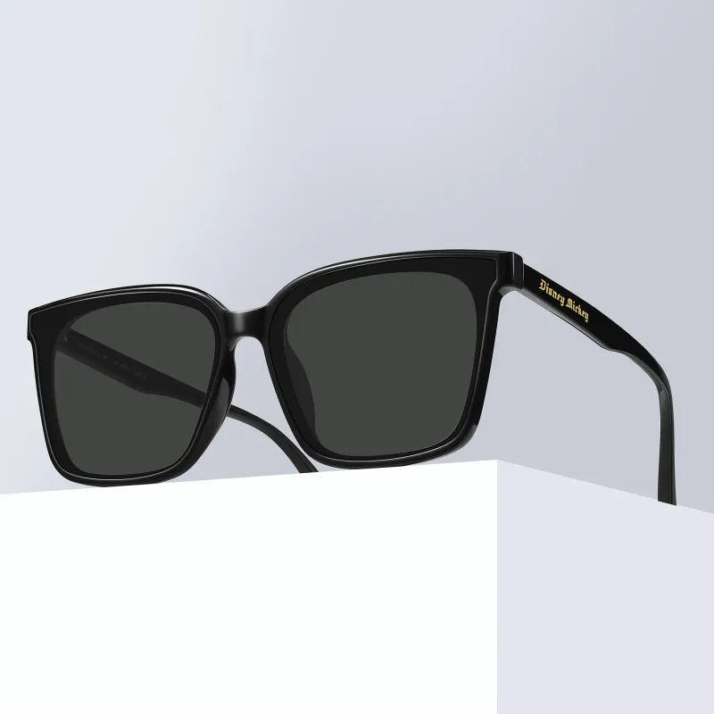 Disney Plate Frame Square Sunglasses Unisex Black-9