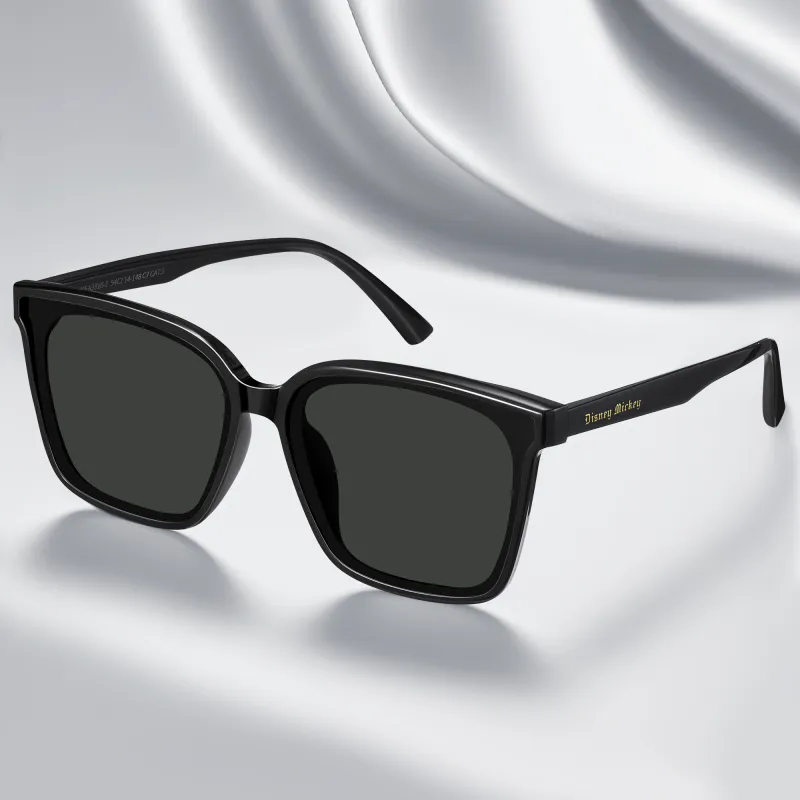 Disney Plate Frame Square Sunglasses Unisex Black-8