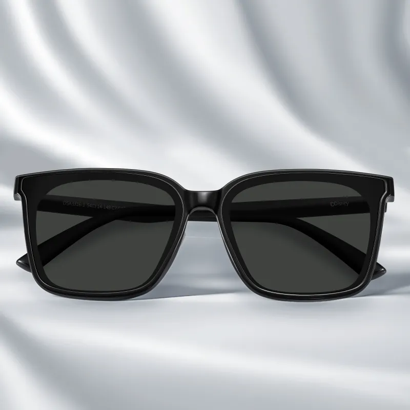 Disney Plate Frame Square Sunglasses Unisex Black-12