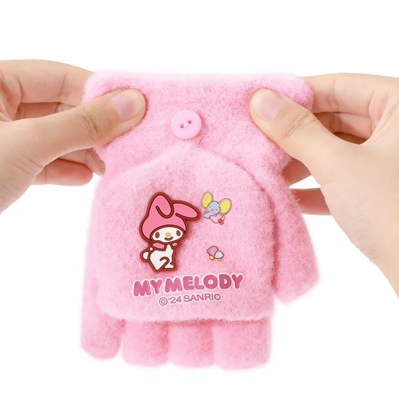 Hello Kitty Sanrio Series Polyamide Knitted Fabric Knit Glove Kids' Purple-7