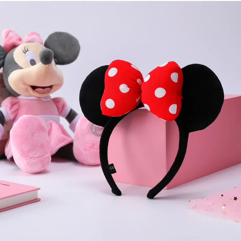 Disney Minnie Series Polyester Headbands Women's Red Black-3