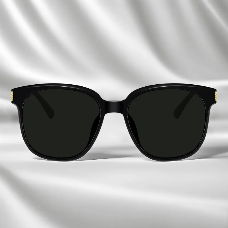 Disney Plate Frame Square Sunglasses Unisex Black-2