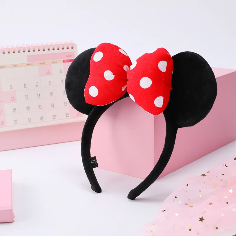 Disney Minnie Series Polyester Headbands Women's Red Black-9