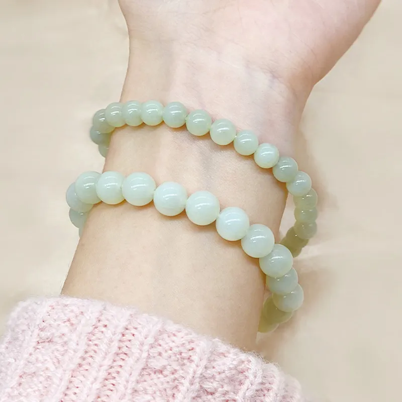 WEITIANXUAN Hetian Jade Bracelets White Jade/Pale Greenish White Jade Women's-3