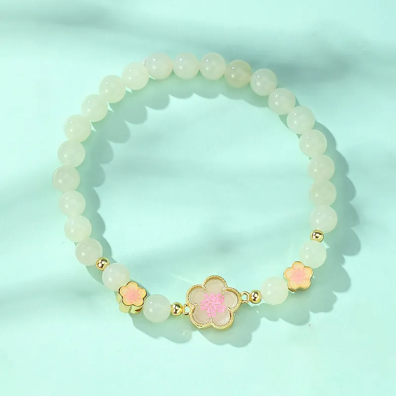 WEITIANXUAN Hetian Jade Bracelets White Jade/Pale Greenish White Jade Unisex-2