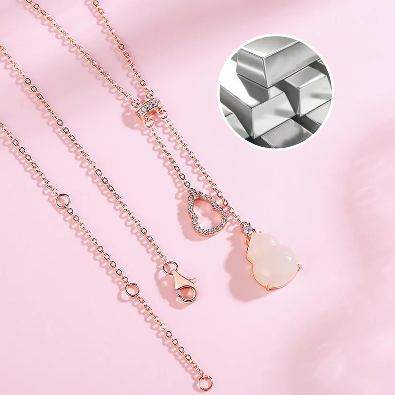 WEITIANXUAN Hetian Jade Necklaces White Jade/Pale Greenish White Jade Women's-7