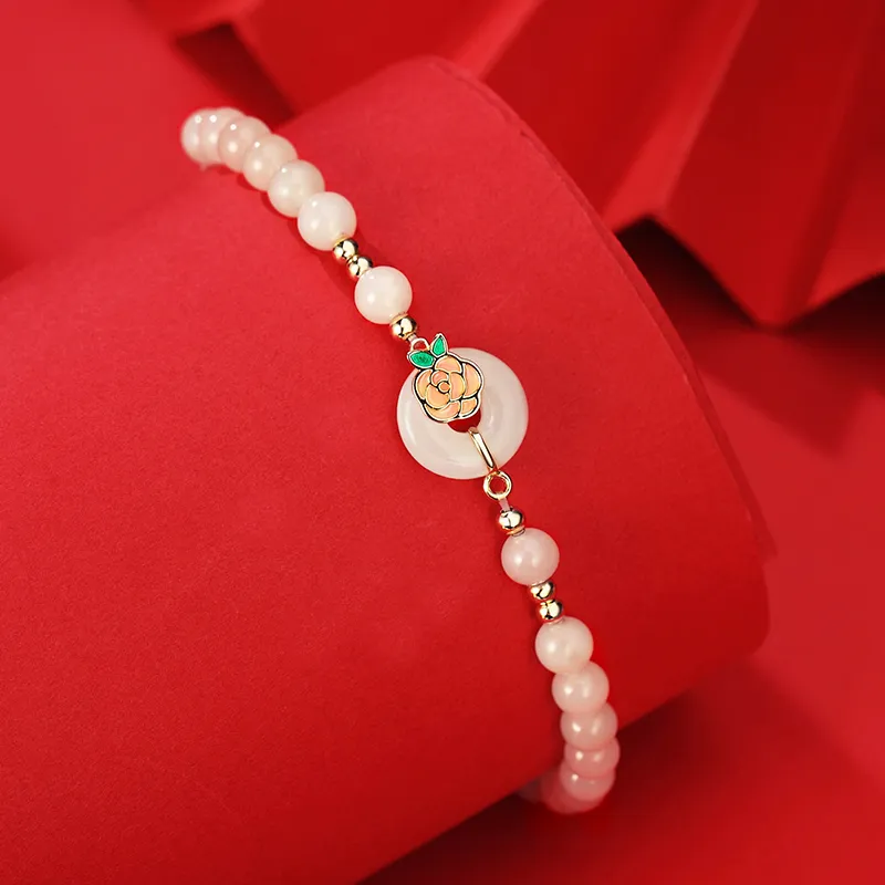 WEITIANXUAN Hetian Jade Bracelets White Jade/Pale Greenish White Jade Unisex-3