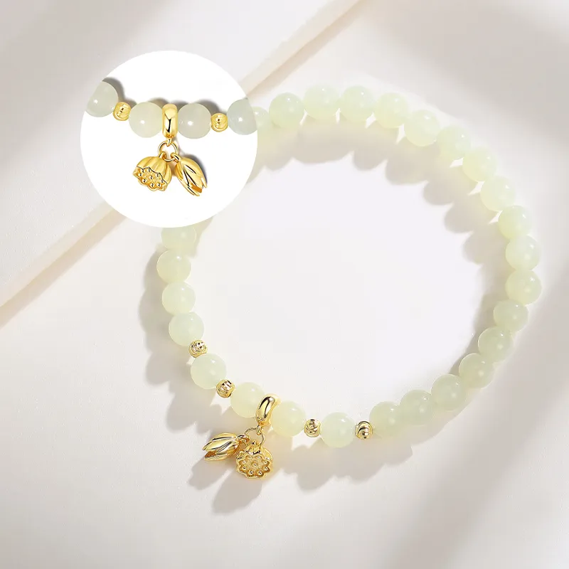 WEITIANXUAN Hetian Jade Bracelets White Jade/Pale Greenish White Jade Unisex-4